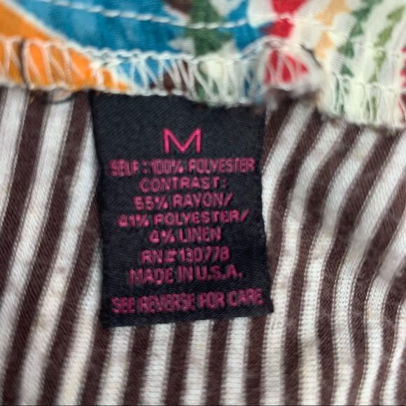 MATERIAL GIRL Women Top Size M Sleeveless Front Multicolor Strapped on B… - Picture 6 of 9